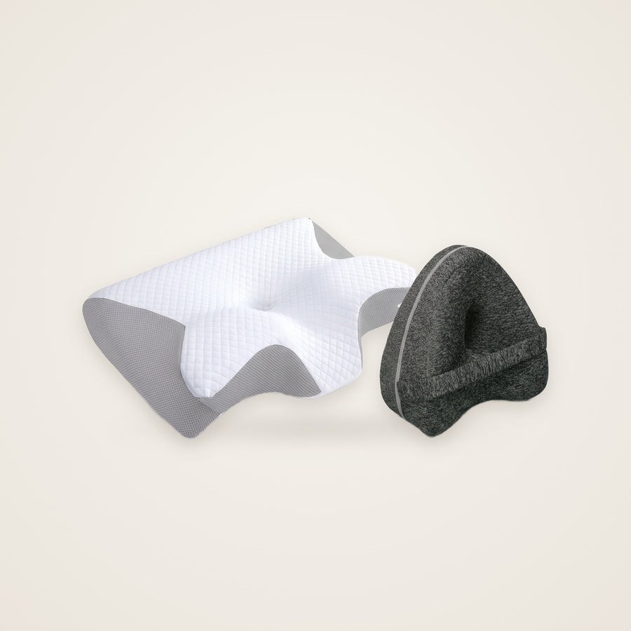 Kit dormeur sur le côté – oreiller papillon + coussin genoux